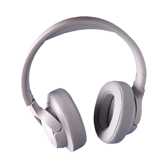 White leather headphones