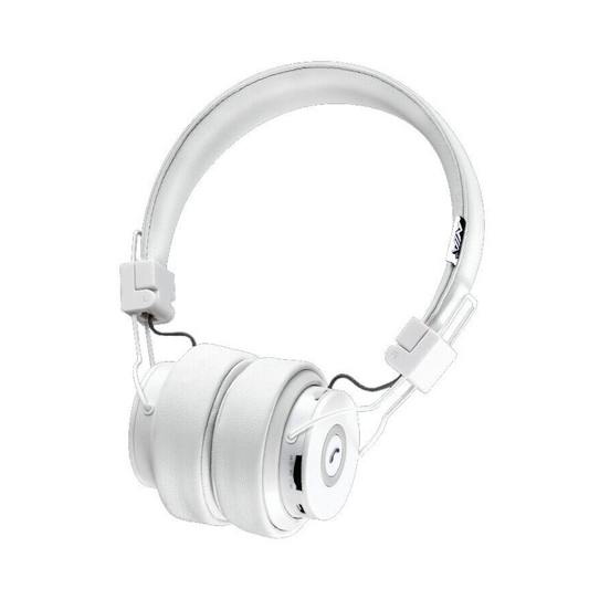 White leather headphones